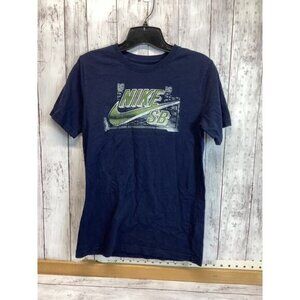 VTG Nike SB Boys Classic T-Shirt XL Navy Blue Graphic Print Short Sleeve Retro